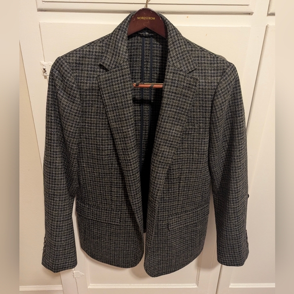 Bonobos Tweed Suit Jacket Grey/Navy Plaid, size 40R - Picture 1 of 6
